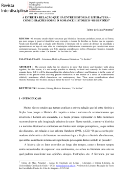 a estreita rela&ccedil;&atilde;o que h&aacute; entre hist&oacute;ria e literatura