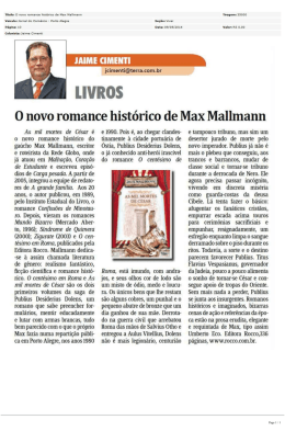 O novo romance hist&oacute;rico de Max Mallmann