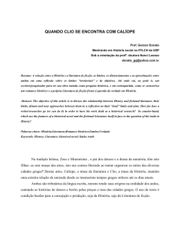 QUANDO CLIO SE ENCONTRA COM CALÍOPE Prof. Gerson Donato