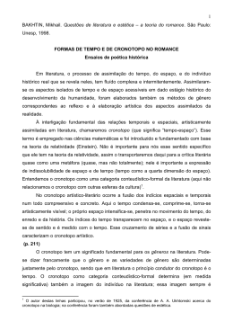 Formas de tempo e de cronotopo no romance
