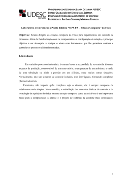 Introdu&ccedil;&atilde;o a Planta Did&aacute;tica da FESTO - WWW2