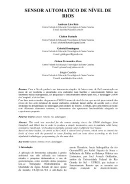 SENSORIAMENTO REMOTO DE N&Iacute;VEL DE RIOS