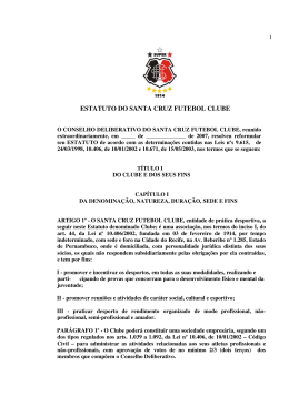 ESTATUTO DO SANTA CRUZ FUTEBOL CLUBE