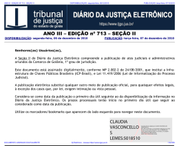 tjgo - di&aacute;rio da justi&ccedil;a eletr&ocirc;nico - edi&ccedil;&atilde;o 713 - se&ccedil;&atilde;o ii