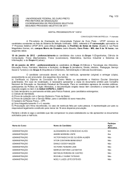 P&aacute;g. 1/33 UNIVERSIDADE FEDERAL DE OURO PRETO