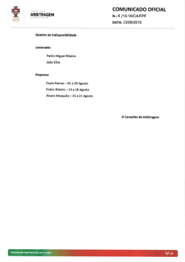 Nota Informativa n.&ordm; 4 - 15-16 CA FPF Nomea&ccedil;&otilde;es