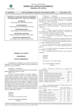 diário da justiça eletrônico - Tribunal de Justiça de Rondônia