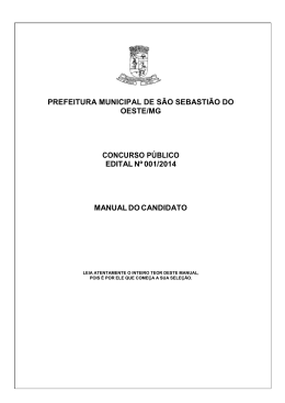 PREFEITURA MUNICIPAL DE S&Atilde;O SEBASTI&Atilde;O DO OESTE