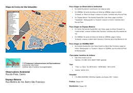 Mapa do Centro de São Sebastião: Observatório