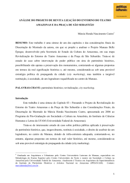 AN&Aacute;LISE DO PROJETO DE REVITA LIZA&Ccedil;&Atilde;O DO