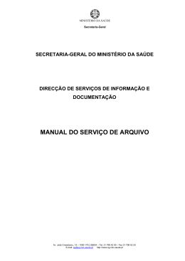 manual do serviço de arquivo - Secretaria