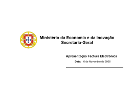 Ministério da Economia e da Inovação Secretaria-Geral