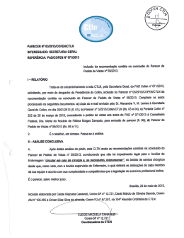 parecer n&ordm; 03-2013-ctln - inclus&atilde;o de recomenda&ccedil;&atilde;o