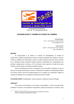 ACESSIBILIDADE E TURISMO NA CIDADE DE