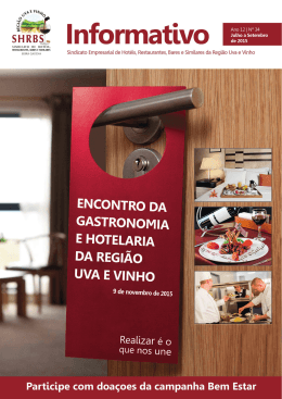 Veja o informativo - Regi&atilde;o Uva e Vinho