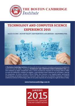 TECHNOLOGY AND COMPUTER SCIENCE EXPERIENCE 2015