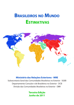 brasileiros no mundo estimativas - Ministério das Relações Exteriores