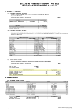 OR&Ccedil;AMENTO / AFBDMG CORRETORA