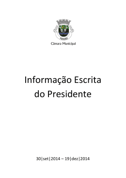 Informação Escrita do Presidente