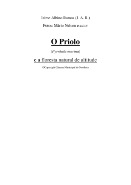 do livro "O Priolo e a Floresta Natural de Altitude"