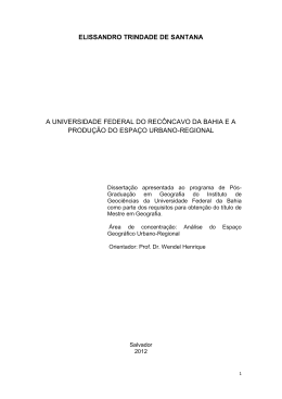 elissandro trindade de santana a universidade federal do rec&ocirc;ncavo