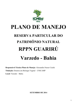 PLANO DE MANEJO