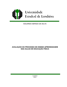 EDUARDO SERGIO DA SILVA AVALIA&Ccedil;&Atilde;O DO PROCESSO