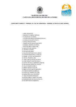 Turma 7 - Periodo: 25 a 26 de Junho - Hor&aacute;rio