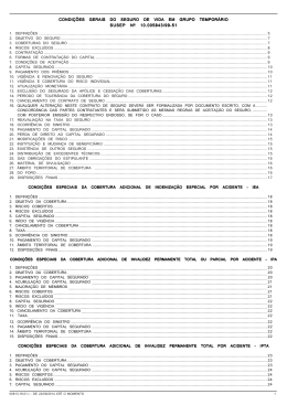 condi&ccedil;&otilde;es gerais do seguro de vida em grupo
