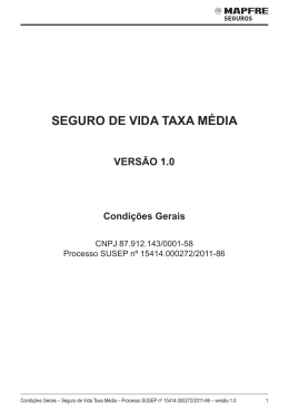 seguro de vida taxa m&eacute;dia vers&atilde;o 1.0