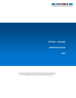 VICTORIA – SEGUROS BENEFÍCIOS FISCAIS 2014