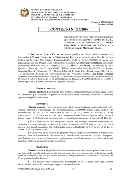 CONTRATO N. 116/2009 - Tribunal de Justiça de Santa Catarina