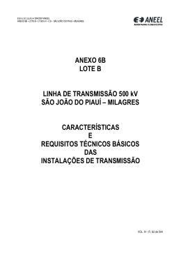 ANEXO 6B LOTE B LINHA DE TRANSMISS&Atilde;O 500 kV S&Atilde;O JO&Atilde;O