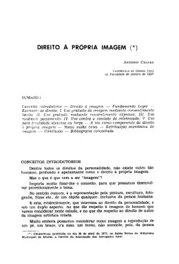 DIREITO &Agrave; PR&Oacute;PRIA IMAGEM (*)
