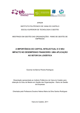 a importância do capital intelectual e o seu impacto no desempenho