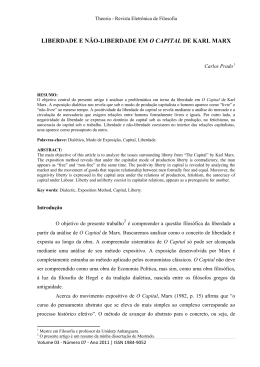 Liberdade e n&atilde;o-liberdade em O Capital de Karl Marx