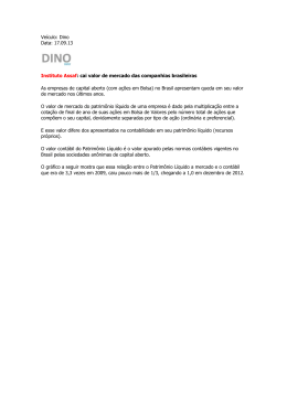 Cai valor de mercado das companhias brasileiras