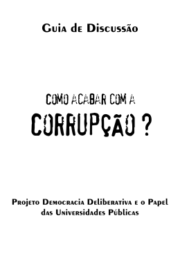 Como acabar com a corrupção?