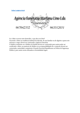Se o &oacute;bito ocorreu num domic&iacute;lio, o que deve ser feito? Ocorrido o