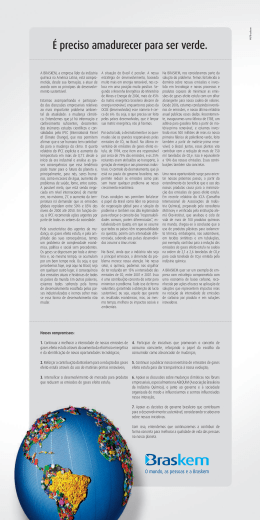 &Eacute; preciso amadurecer para ser verde.