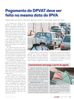Pagamento do DPVAT deve ser feito na mesma data do IPVA