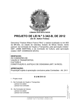 PROJETO DE LEI N.&ordm; 3.342-B, DE 2012