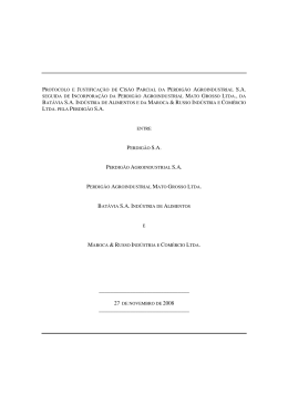 protocolo e justifica&ccedil;&atilde;o de cis&atilde;o parcial da perdig&atilde;o