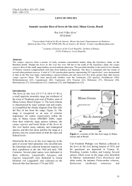 Summit vascular flora of Serra de São José, Minas Gerais, Brazil