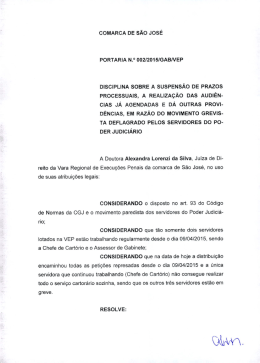 Portaria n. 002/2015 - Tribunal de Justiça de Santa Catarina