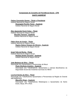 CPS &ndash; Santo Andr&eacute; &ndash; Agosto - Minist&eacute;rio da Previd&ecirc;ncia Social