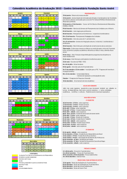 Calend&aacute;rio Acad&ecirc;mico da Gradua&ccedil;&atilde;o 2015