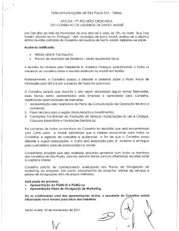 Ata da 17&ordf; Reuni&atilde;o Ordin&aacute;ria do Conselho de Usu&aacute;rios de Santo