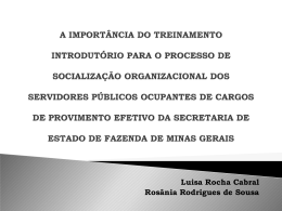 Luisa Rocha Cabral Rosânia Rodrigues de Sousa