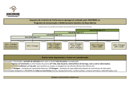 Esquema de Controlo de Performance (pesagens) realizado pela